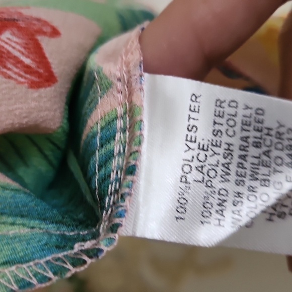 Fits S - large Floral Tropical kimono Coastal Beachy Vacation Lagenlook Bohemian - Picture 8 of 9